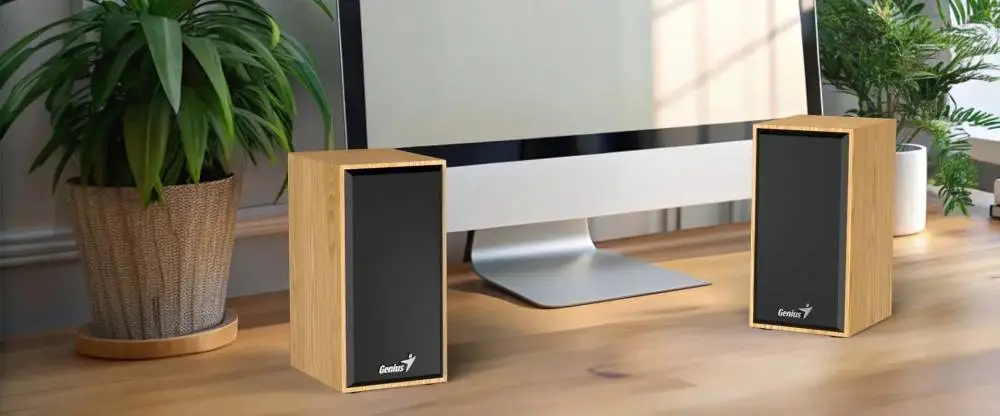 Genius тонколони Speakers 2.0 - SP-HF180 - 6W, USB, Pine Wood