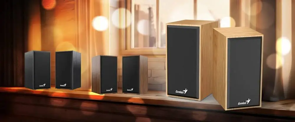 Genius тонколони Speakers 2.0 - SP-HF180 - 6W, USB, Pine Wood