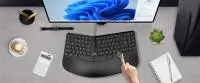 Genius клавиатура Ergonomic Keyboard Ergo KB-700 Black - Copilot, Split Wave Design, Palm Rest