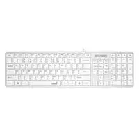 Genius клавиатура Slim Keyboard SlimStar 126 White - Copilot, Low profile Chocolate