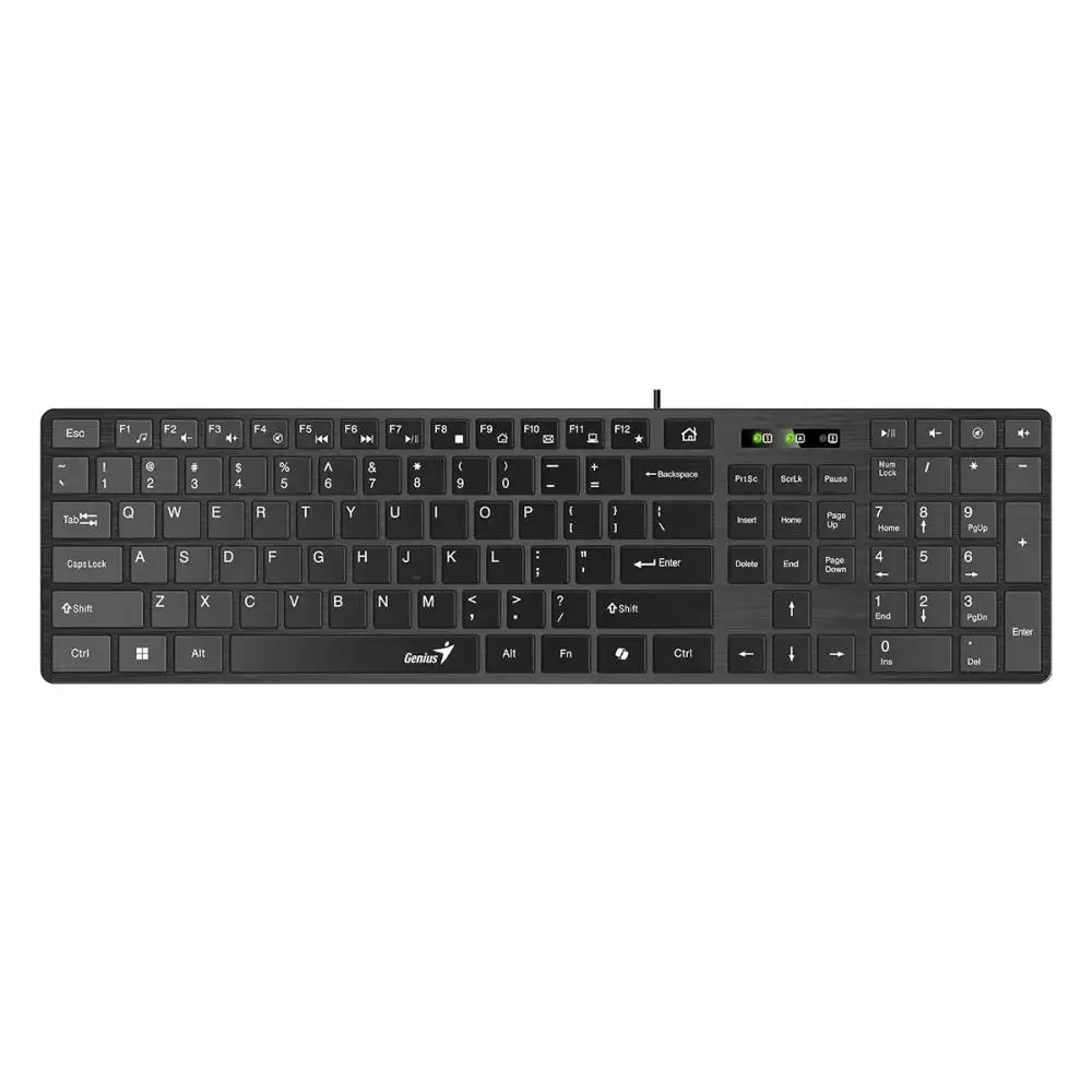 Genius клавиатура Slim Keyboard SlimStar 126 Black - Copilot, Low profile Chocolate