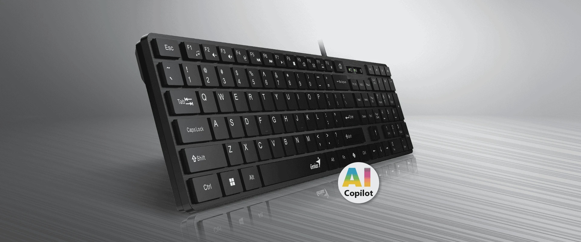 Genius клавиатура Slim Keyboard SlimStar 126 Black - Copilot, Low profile Chocolate