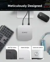 Orico докинг станция SSD Docking station M.2 NVMe - USB-C(10Gbps) x 1, USB3.2 x 2, USB2.0 x 2, M.2 x 1, Audio, SD/TF 4.0 - MiniLink M49P-EU-SV
