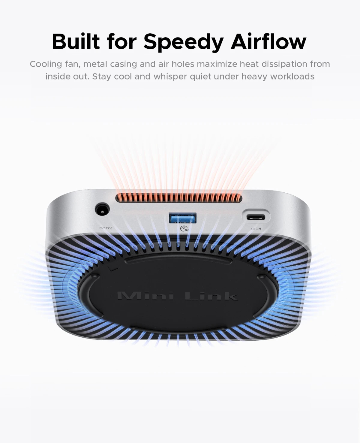 Orico докинг станция SSD Docking station M.2 NVMe - USB-C(10Gbps) x 1, USB3.2 x 2, USB2.0 x 2, M.2 x 1, Audio, SD/TF 4.0 - MiniLink M49P-EU-SV