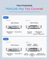 Orico докинг станция SSD Docking station M.2 NVMe - USB-C(10Gbps) x 1, USB3.2 x 2, USB2.0 x 2, M.2 x 1, Audio, SD/TF 4.0 - MiniLink M49P-EU-SV