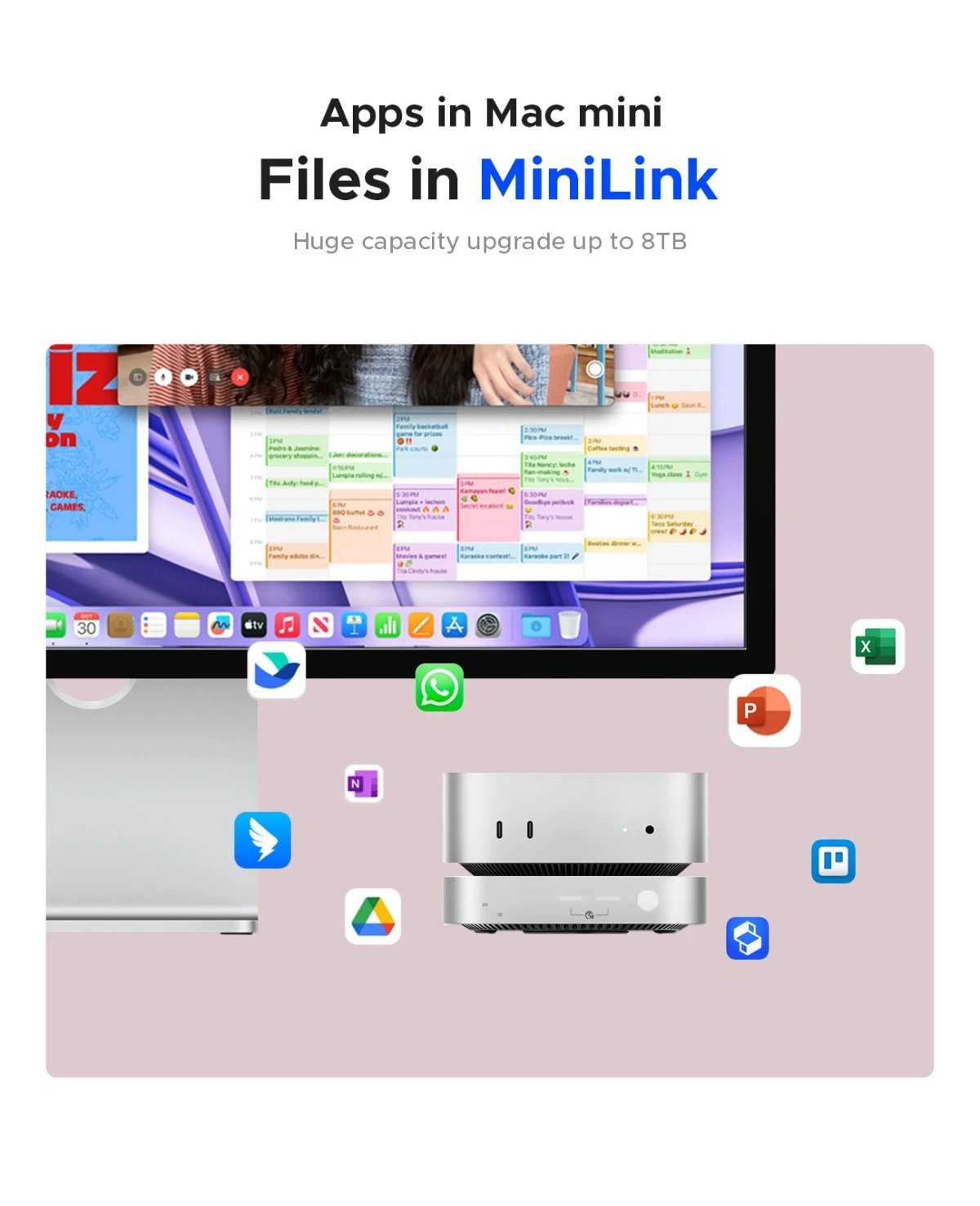 Orico докинг станция SSD Docking station M.2 NVMe - USB4(40Gbps) x 1, USB3.2(10Gbps) x 3, M.2 SSD x 2, SD/TF 4.0 - MiniLink M47P-EU-SV