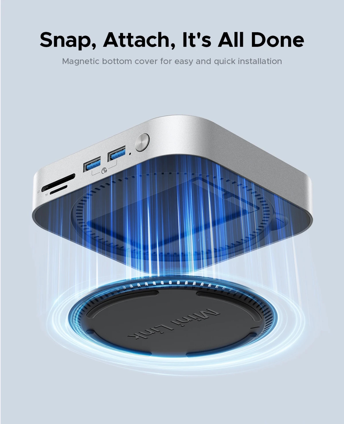 Orico докинг станция SSD Docking station M.2 NVMe - USB4(40Gbps) x 1, USB3.2(10Gbps) x 3, M.2 SSD x 2, SD/TF 4.0 - MiniLink M47P-EU-SV