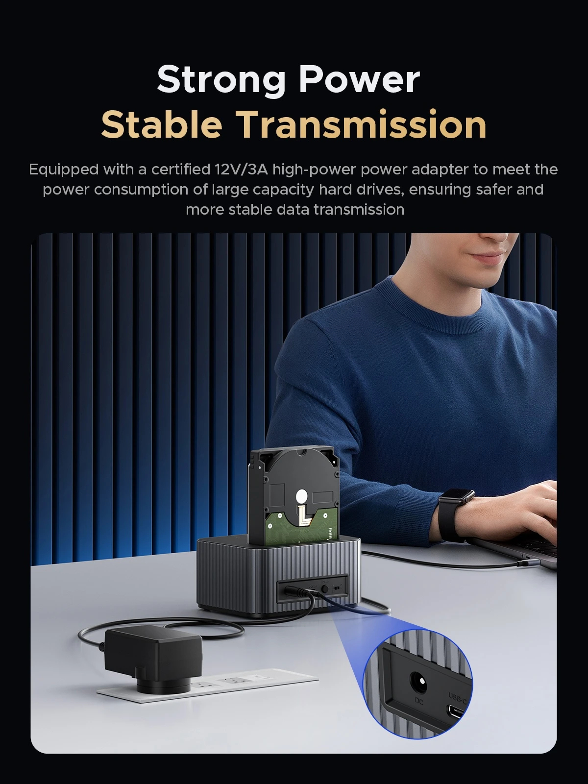 Orico докинг станция Storage - HDD/M.2 Dock - 2 BAY Offline Clone 2.5/3.5/M.2 NVMe USB-C/USB-A - IT28E-C-EU-GY