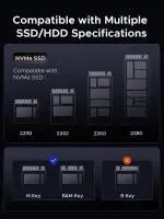 Orico докинг станция Storage - HDD/M.2 Dock - 2 BAY Offline Clone 2.5/3.5/M.2 NVMe USB-C/USB-A - IT28E-C-EU-GY