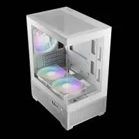 Кутия Gamdias AURA GC9M Elite White Case mATX 3 x 120 mm A-RGB, USB-C, Tempered Glass