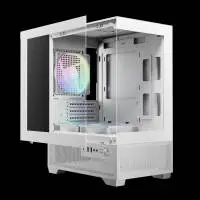 Кутия Gamdias AURA GC9M Elite White Case mATX 3 x 120 mm A-RGB, USB-C, Tempered Glass