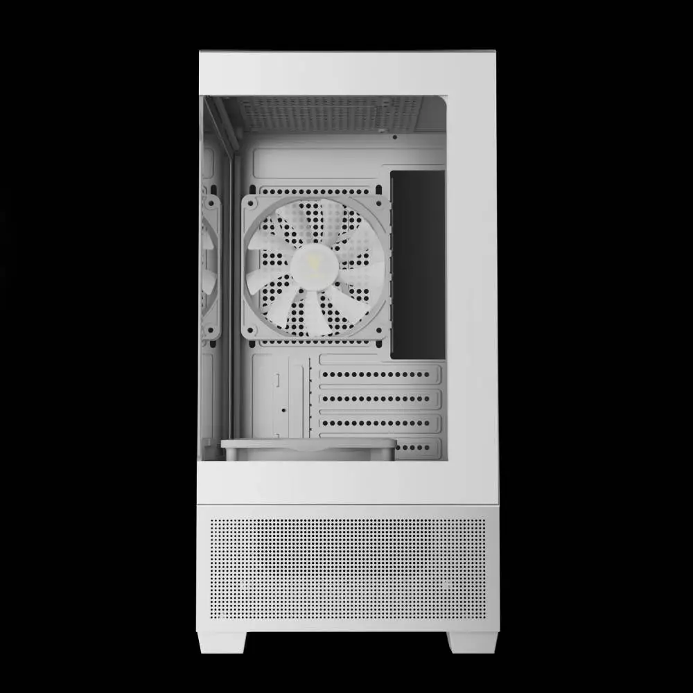 Кутия Gamdias AURA GC9M Elite White Case mATX 3 x 120 mm A-RGB, USB-C, Tempered Glass