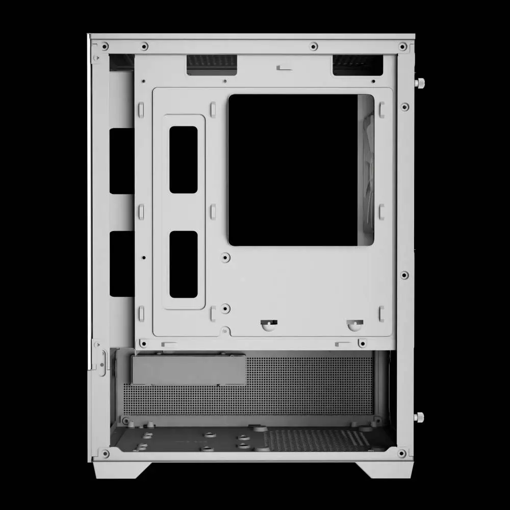 Кутия Gamdias AURA GC9M Elite White Case mATX 3 x 120 mm A-RGB, USB-C, Tempered Glass