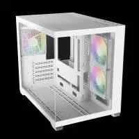 Кутия Gamdias AURA GC10M v2 White Case mATX 3 x 120 mm A-RGB, USB-C, Tempered Glass