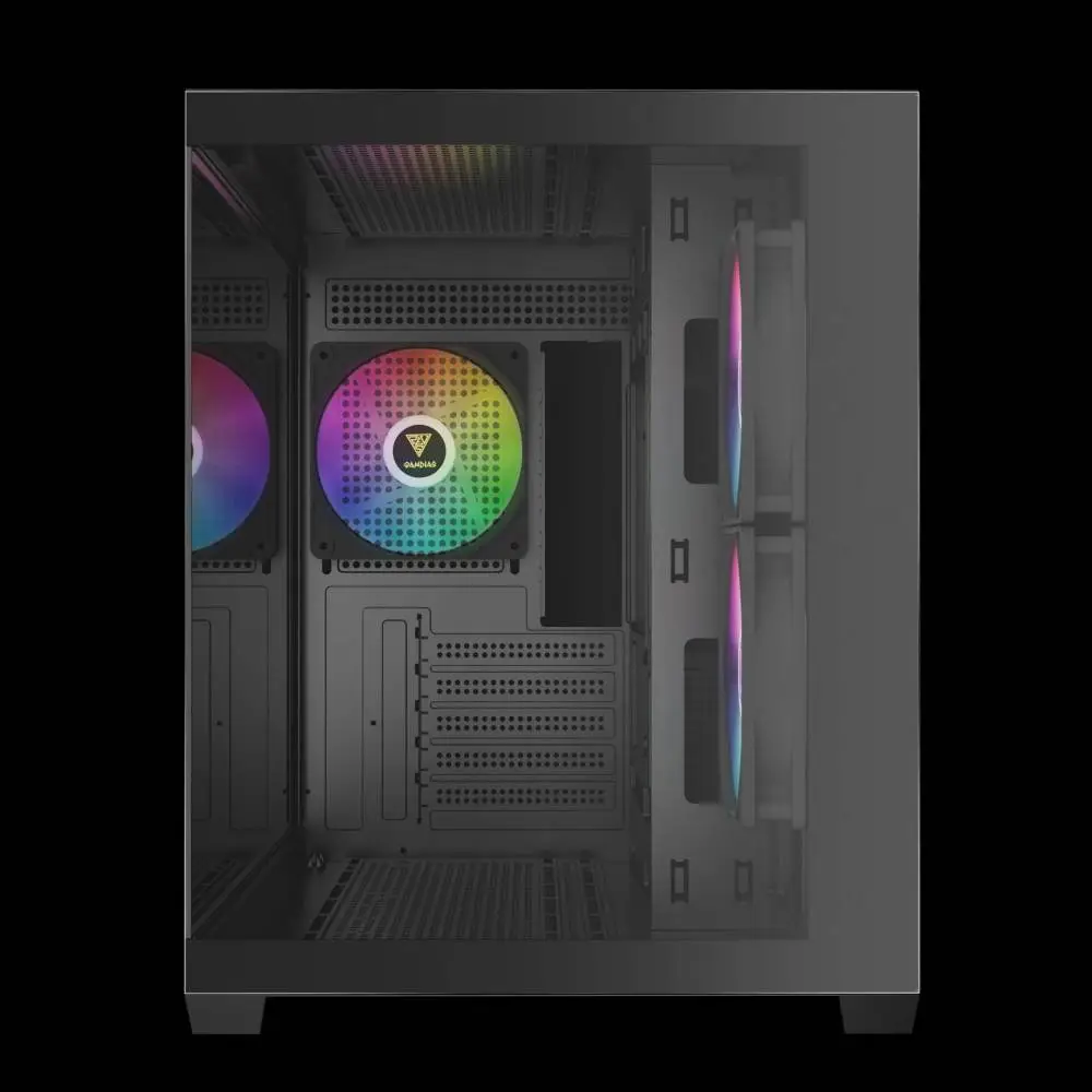 Кутия Gamdias AURA GC10M v2 Case mATX 3 x 120 mm A-RGB, USB-C, Tempered Glass