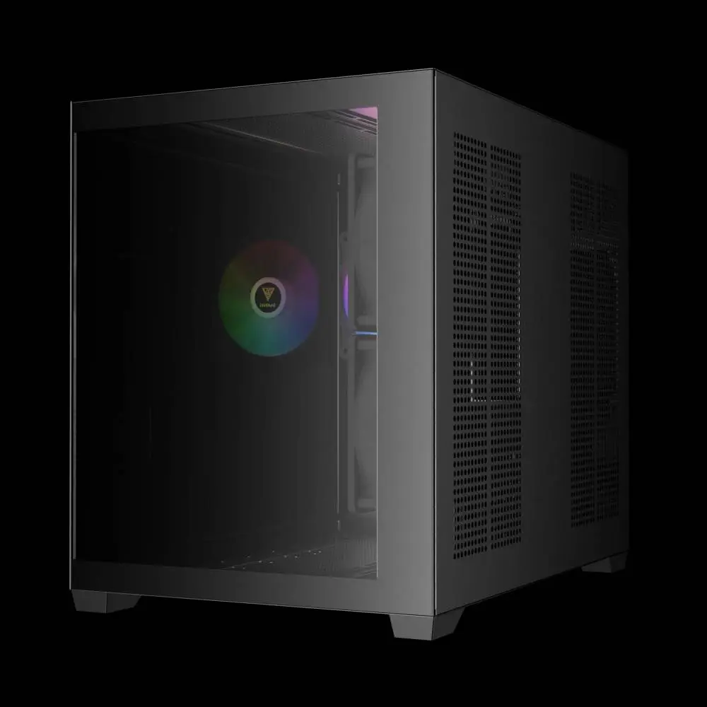 Кутия Gamdias AURA GC10M v2 Case mATX 3 x 120 mm A-RGB, USB-C, Tempered Glass