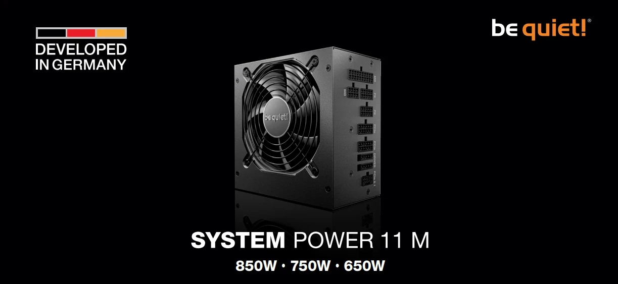 Захранване be quiet! System Power 11 M 750W 80 Plus Gold PSU ATX 3.1, Full-Modular, Bulk