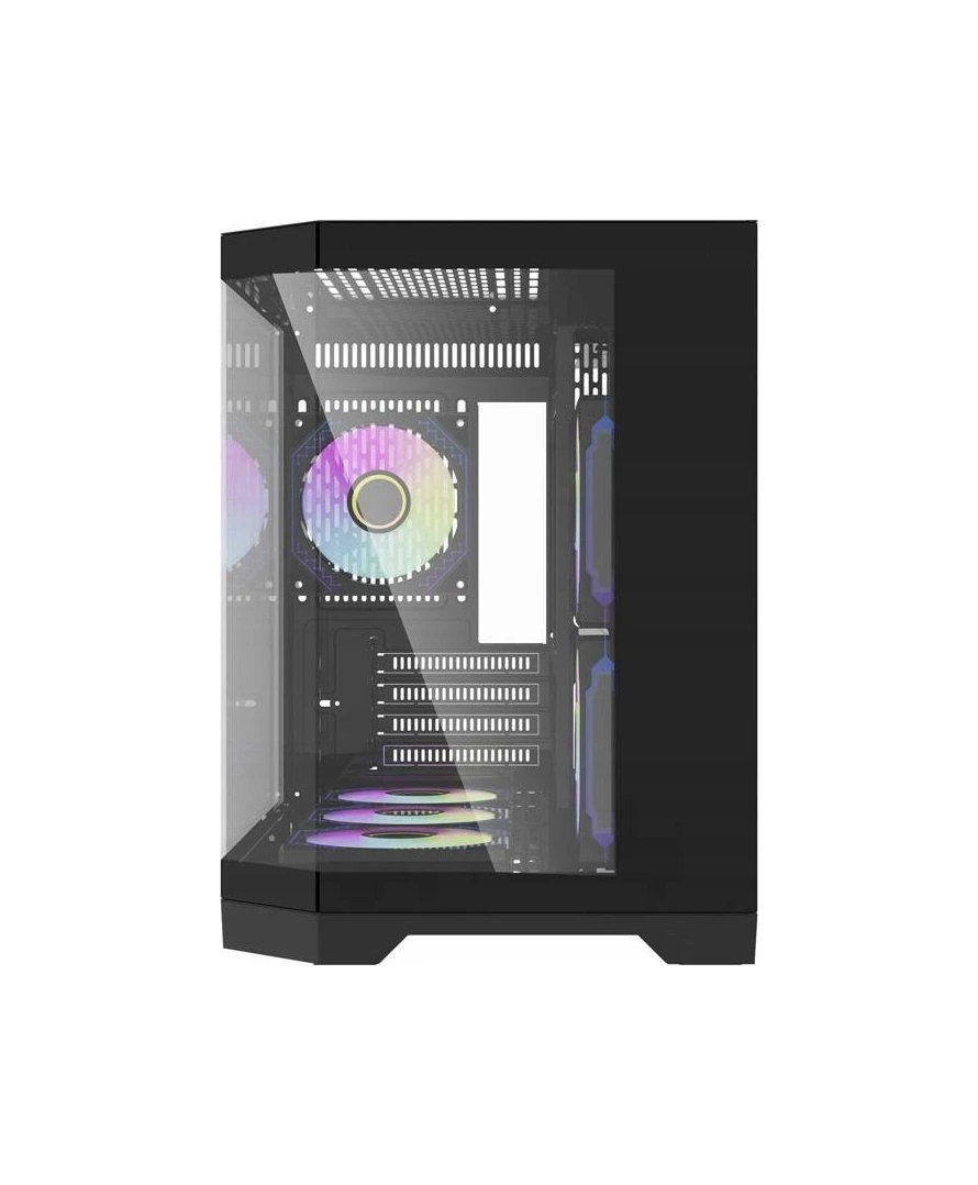 Carcasa Aigo FT418 Black Case mATX 6 x 120 mm ventilatoare A-RGB incluse
