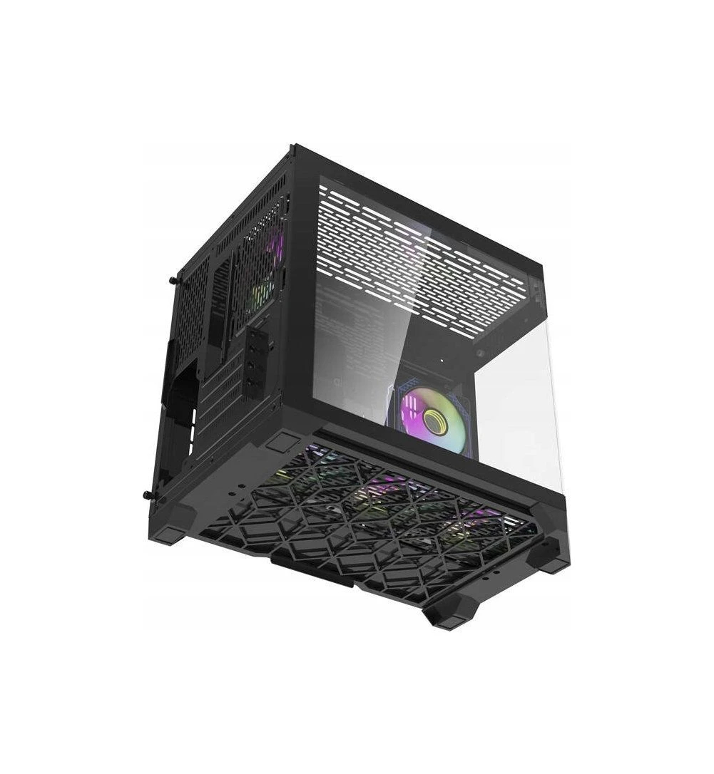 Carcasa Aigo FT418 Black Case mATX 6 x 120 mm ventilatoare A-RGB incluse