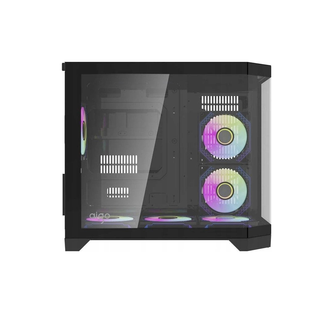 Carcasa Aigo FT418 Black Case mATX 6 x 120 mm ventilatoare A-RGB incluse