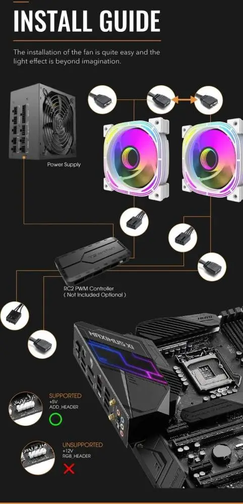 Вентилатор Darkflash Infinity 24R Pro Fan 120mm Infinity Mirror ARGB Reverse Black