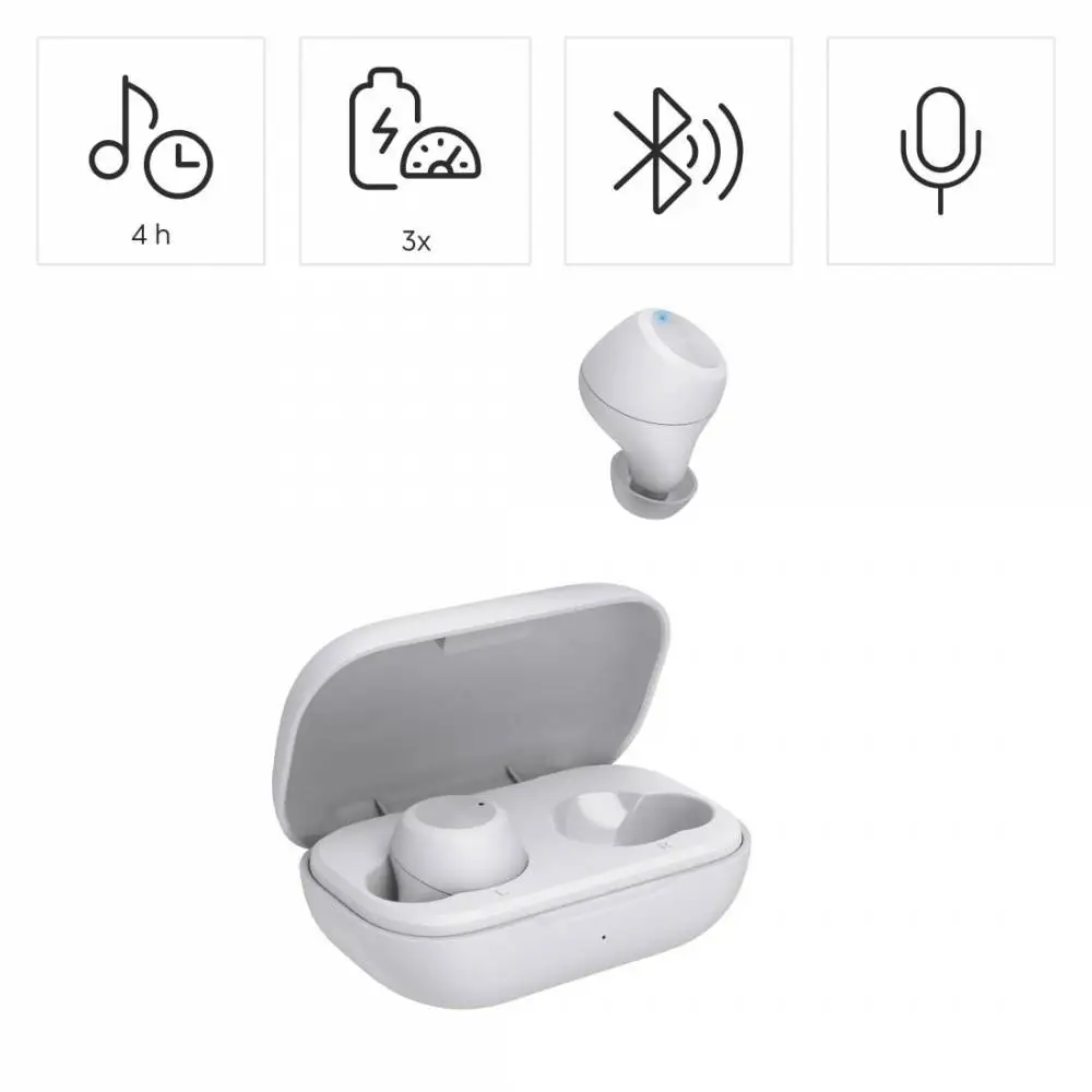 Hama Блутут слушалки &ldquo;Spirit Chop II&rdquo;, TWS, in-Ear, бяло