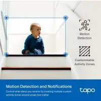 Домашна охранителна WiFi камера TP-Link Tapo C232, 3K 5Mp  с AI, Pan/Tilt, LAN, WiFi,SDmicro, нощно виждане
