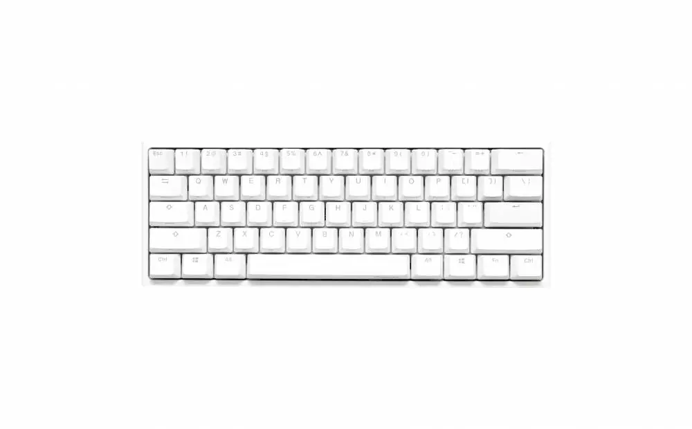 Ducky професионална геймърска механична клавиатура Professional Gaming Mechanical Keyboard One 2 Pro Mini Pure White - Kailh Box Brown [Tactile]