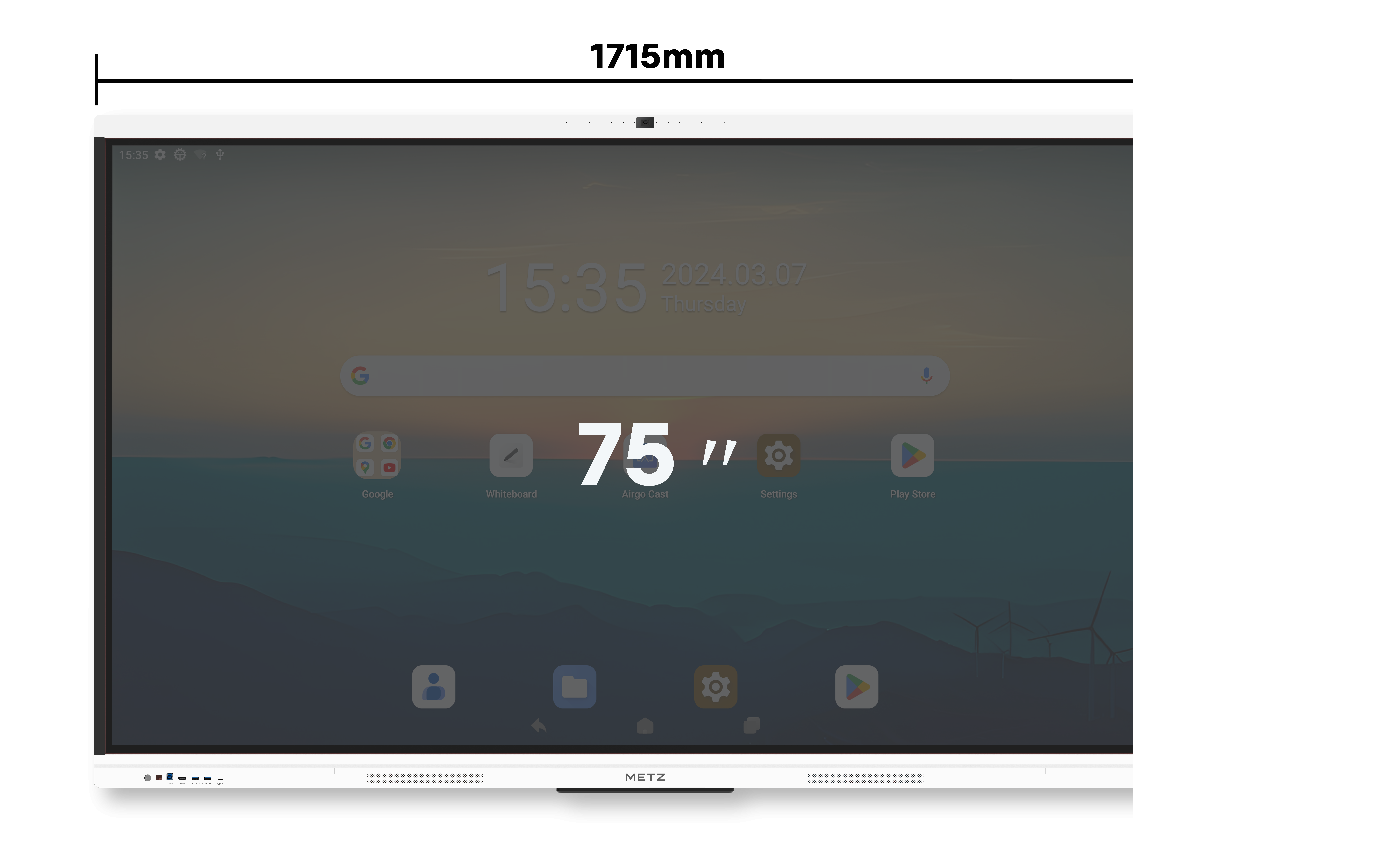 METZ Интерактивен тъч дисплей с вградена камера 75SG1 75"