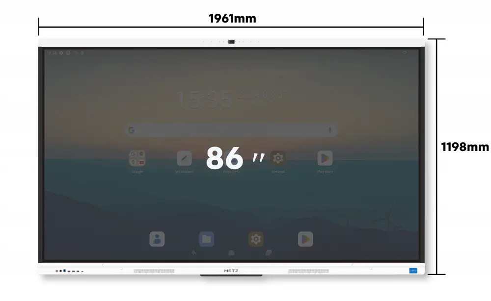 METZ Интерактивен тъч дисплей с вградена камера 86SG1 86"