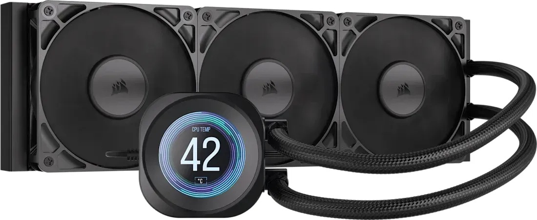 Водно охлаждане за процесор CORSAIR NAUTILUS 360 RS LCD 360mm Radiator Liquid CPU Cooler - CW-9061033-WW