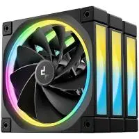 Вентилатори DeepCool FL12R 3IN1 Reverse Black 3 x 120mm ARGB Halo Fans - R-FL12R-BKAPN3-G