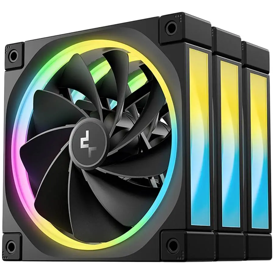 Lüfter DeepCool FL12R 3IN1 Reverse Black 3 x 120mm ARGB Halo Fans - R-FL12R-BKAPN3-G