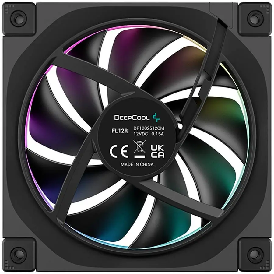 Вентилатори DeepCool FL12R 3IN1 Reverse Black 3 x 120mm ARGB Halo Fans - R-FL12R-BKAPN3-G
