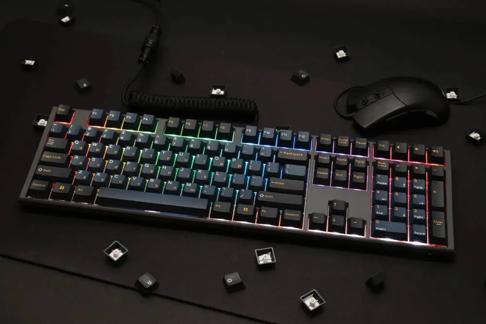Ducky професионална геймърска механична клавиатура Professional Gaming Mechanical Keyboard One 3 Pro Nazca Line - 8K, Cherry MX2A RGB Red [Linear]
