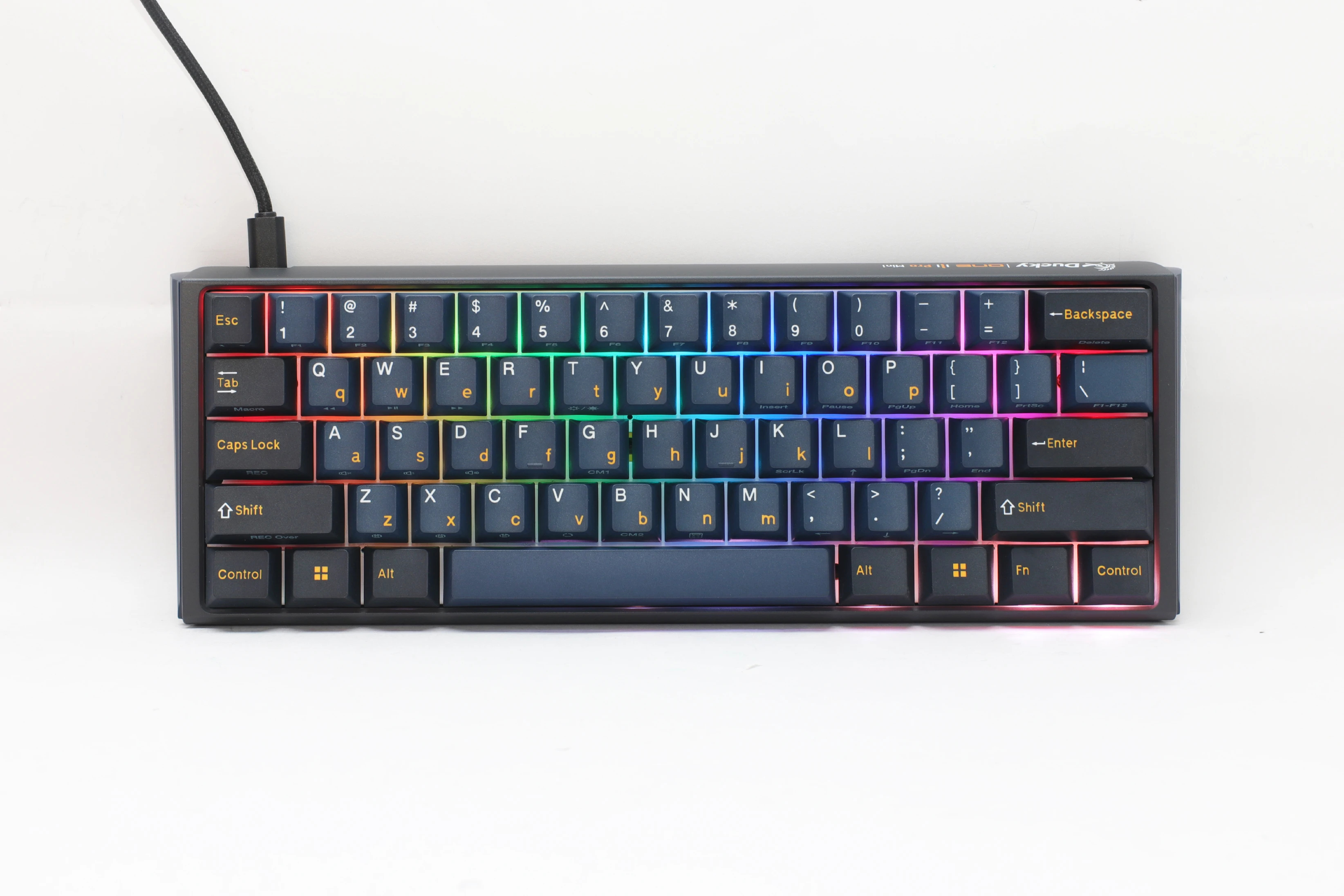 Ducky професионална геймърска механична клавиатура Professional Gaming Mechanical Keyboard One 3 Pro Mini Nazca Line - 8K, Cherry MX2A RGB Brown [Tactile]