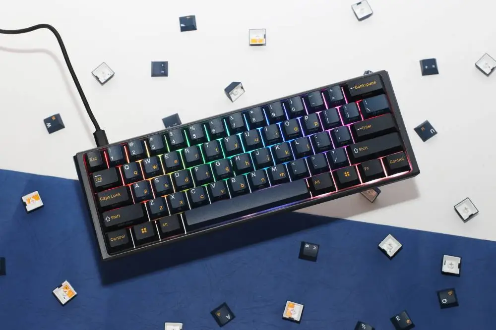 Ducky професионална геймърска механична клавиатура Professional Gaming Mechanical Keyboard One 3 Pro Mini Nazca Line - 8K, Cherry MX2A RGB Brown [Tactile]