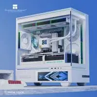 Кутия Thermalright TL-M10 White 9.16 inch LCD Display, USB-C, mATX Case