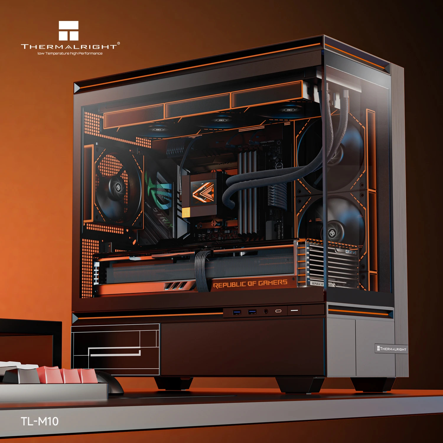 Кутия Thermalright TL-M10 Black USB-C mATX Case