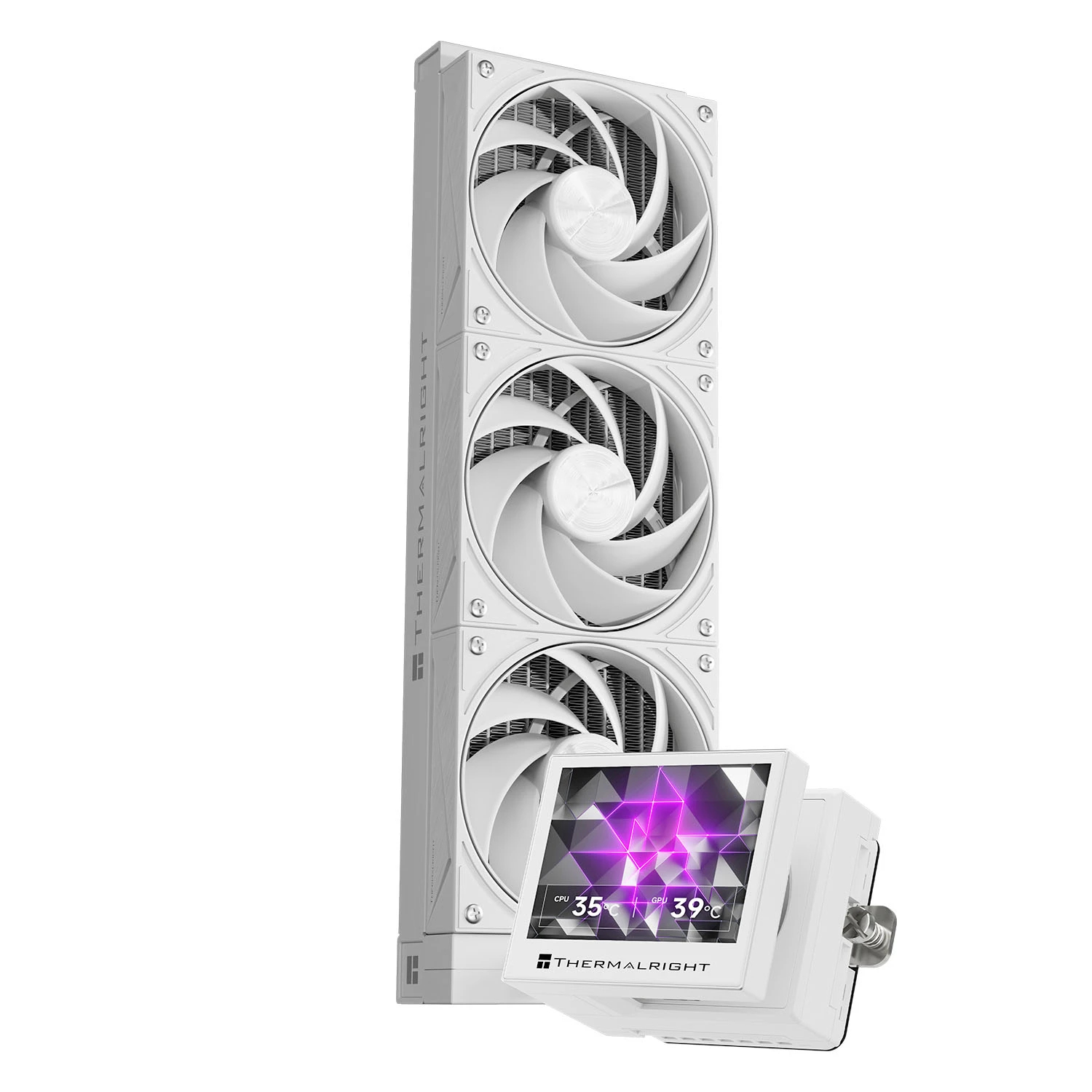 Водно охлаждане Thermalright Stream Vision 360 White Water Cooling 3.5 inch Full Color LCD Display