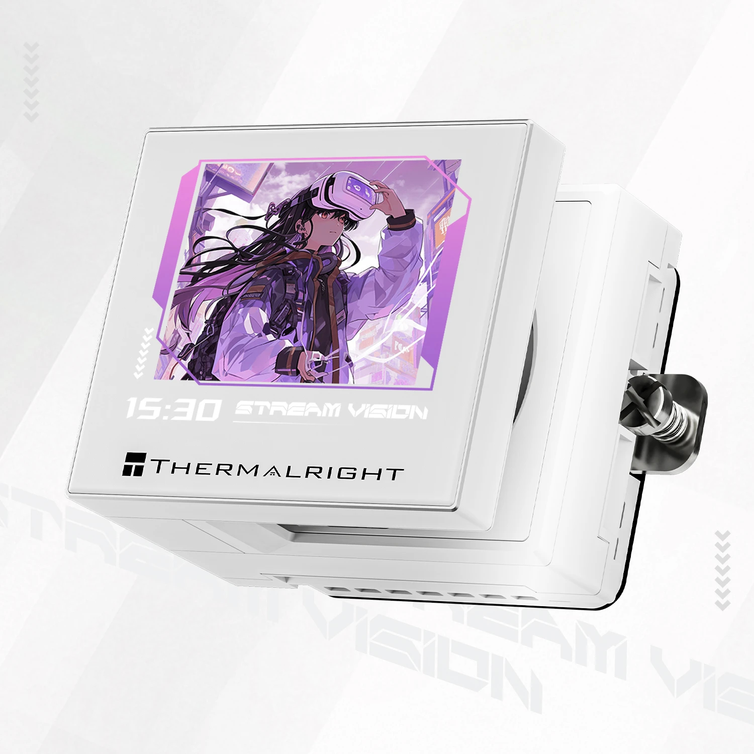Водно охлаждане Thermalright Stream Vision 360 White Water Cooling 3.5 inch Full Color LCD Display