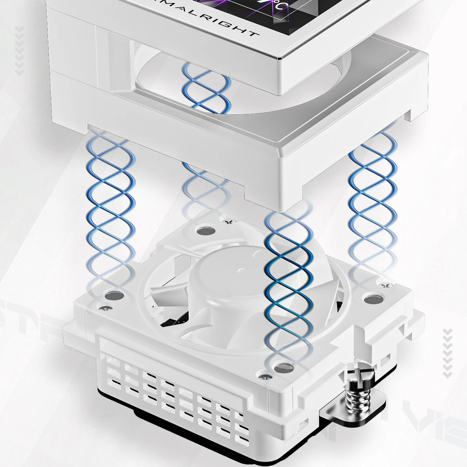 Водно охлаждане Thermalright Stream Vision 360 White Water Cooling 3.5 inch Full Color LCD Display
