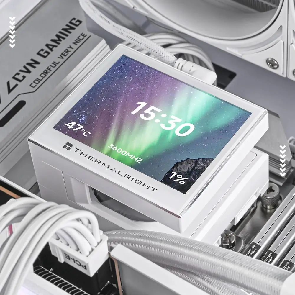 Водно охлаждане Thermalright Stream Vision 360 White Water Cooling 3.5 inch Full Color LCD Display