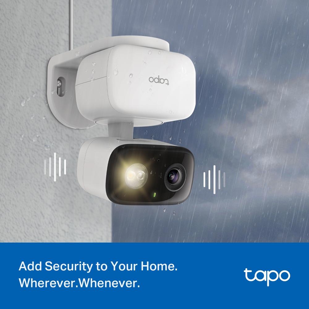 TP LINK Cámara de vigilancia Wi-Fi C206, uso exterior e interior, Pan/Tilt, microSD, Resistencia al Agua y al Polvo