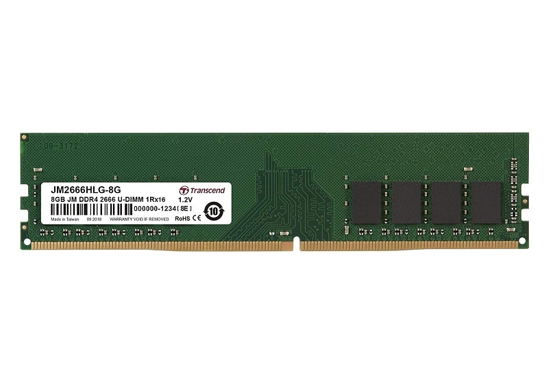 Памет Transcend 8GB JM DDR4 2666Mhz U-DIMM 1Rx16 1Gx16 CL19 1.2V - JM2666HLG-8G