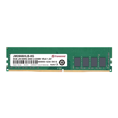 Памет Transcend 8GB JM DDR4 3200 U-DIMM 1Rx16 1Gx16 CL22 1.2V - JM3200HLG-8G