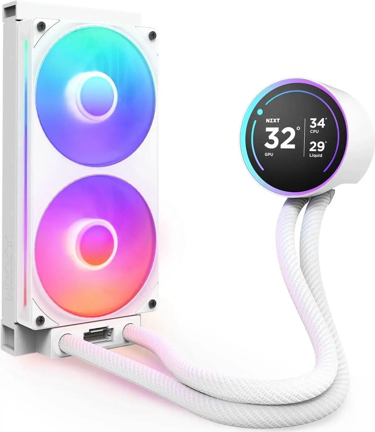 Охладител за процесор NZXT Kraken Elite 280 V2 RGB White LCD Display