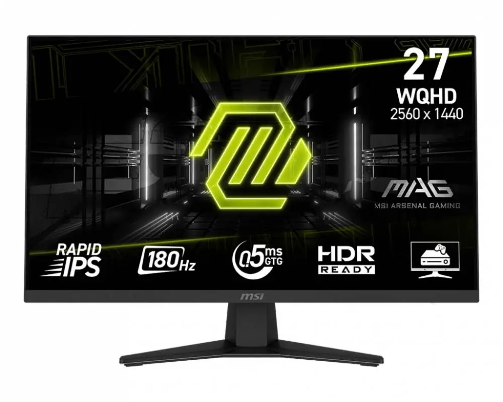Монитор MSI MAG 274QF, 27", IPS, WQHD 2560x1440, 180Hz, 0.5ms, HDR, AMD FreeSync