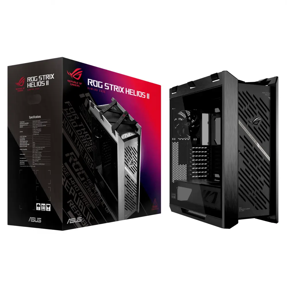 Кутия ASUS ROG Strix Helios II EATX Mid-Tower Black - 90DC00W0-B39000