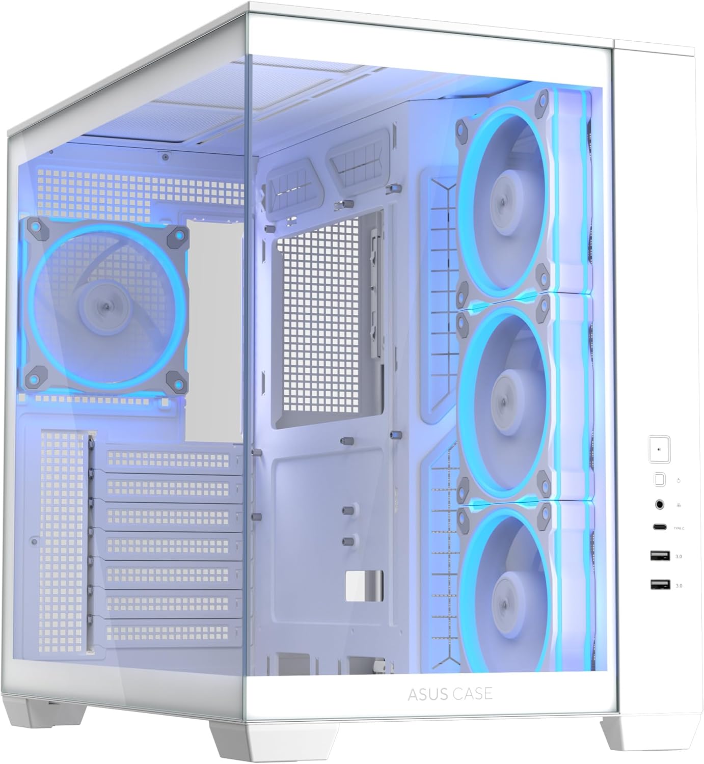 Кутия ASUS A32 PLUS TG White 4 x ARGB 120mm Fans - 90DC00S3-B19000